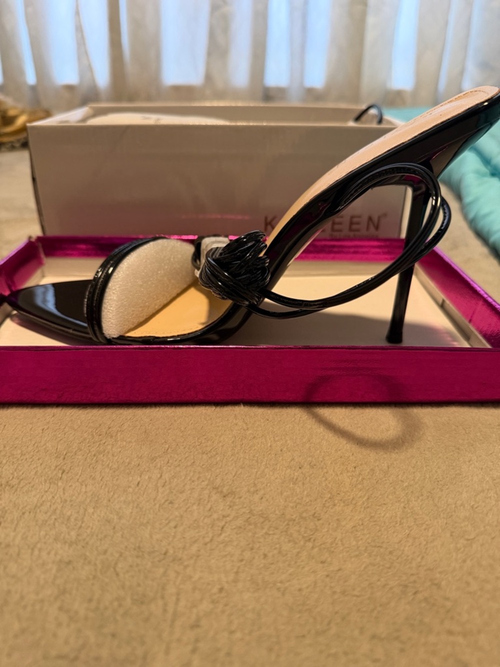 Black Kayleen Strappy Stiletto Sandal